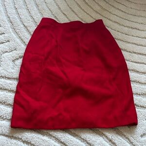 Red professional pencil skirt